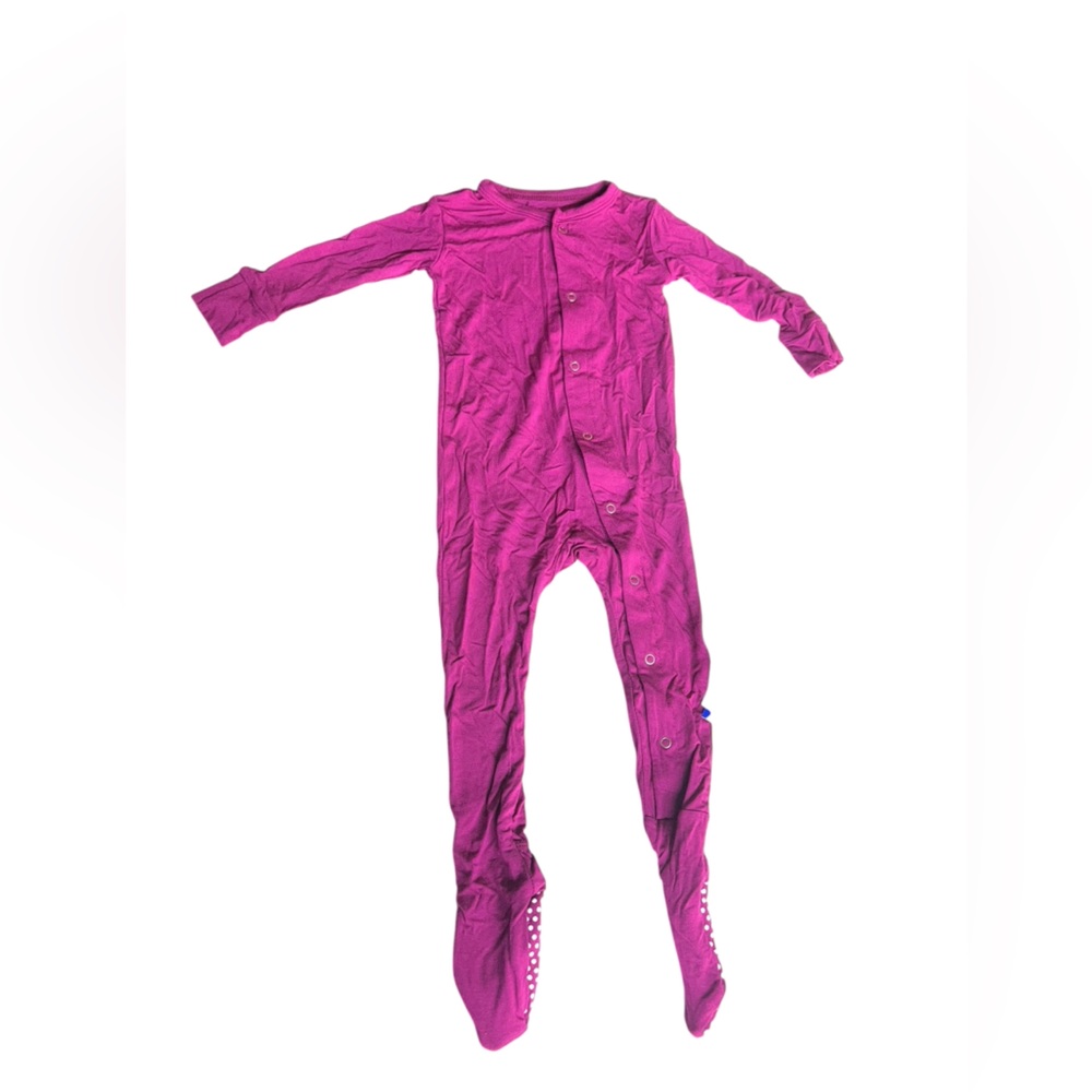 Kickee pants 9-12 mo fushia footed one piece